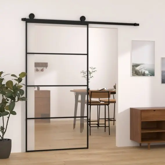 Drzwi przesuwne a akcesoriami, 102,5x205 cm, ESG i aluminium Lumarko! - Hurtownia wielobranżowa Lumarko Dodaj do koszyka